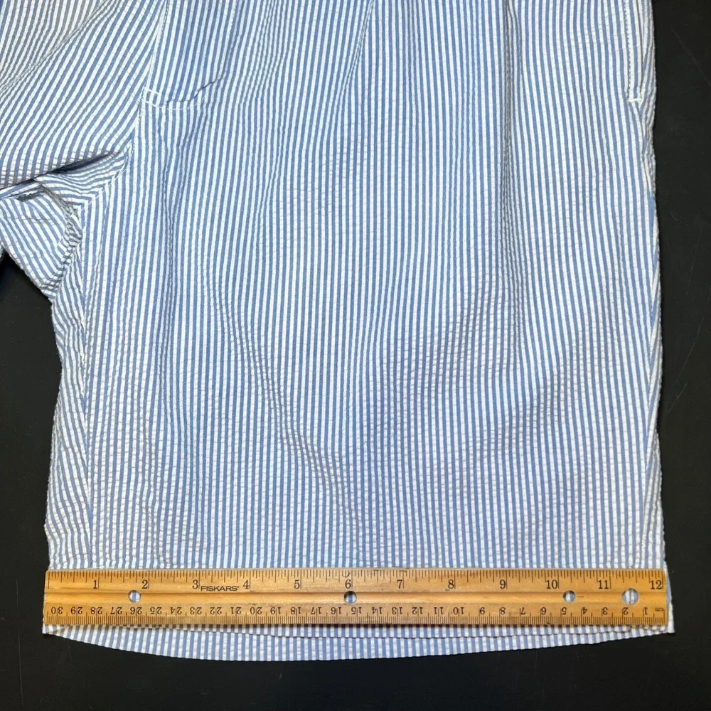Polo Ralph Lauren Tyler Shorts Men's Blue White Seersucker Striped Coastal 33